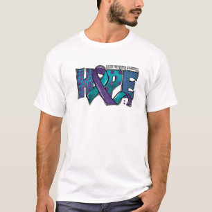 Selbstmordbewusstsein , Lila und Aquamarin, Semi-C T-Shirt