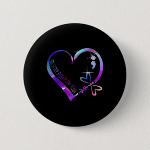 Selbstmordbewusstsein Ribbon Psychische Gesundheit Button