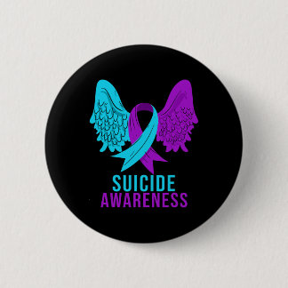 Selbstmordbewusstsein Ribbon Psychische Gesundheit Button