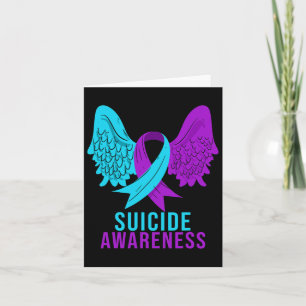 Selbstmordbewusstsein Ribbon Psychische Gesundheit Karte