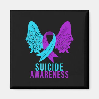 Selbstmordbewusstsein Ribbon Psychische Gesundheit Magnet