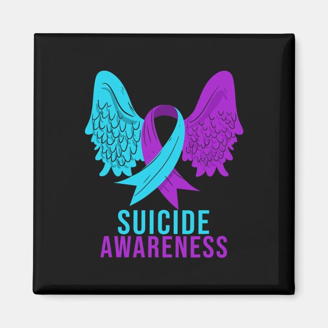 Selbstmordbewusstsein Ribbon Psychische Gesundheit Magnet (Vorne)