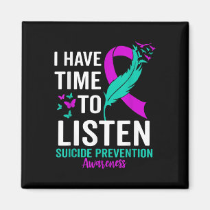 Selbstmordbewusstsein Ribbon Psychische Gesundheit Magnet