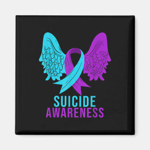 Selbstmordbewusstsein Ribbon Psychische Gesundheit Magnet