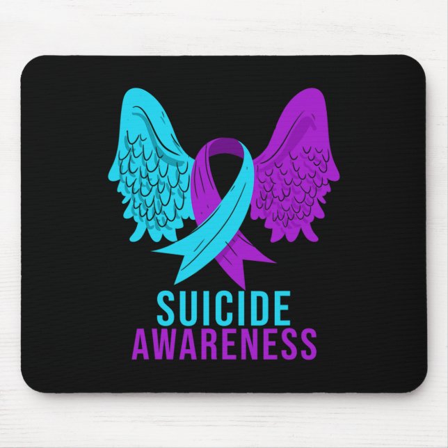 Selbstmordbewusstsein Ribbon Psychische Gesundheit Mousepad (Vorne)