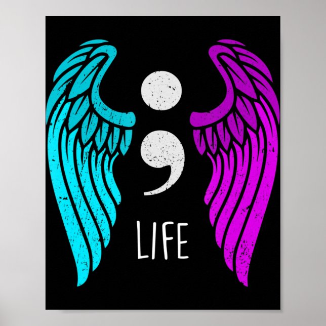 Selbstmordbewusstsein - Semi cole Life Angel Poster (Vorne)