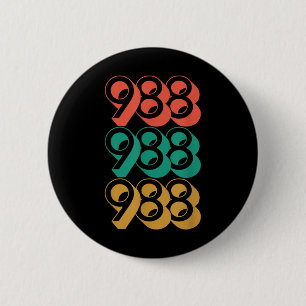 Selbstmordbewusstsein - Shirt 988 - Suizidpräventi Button