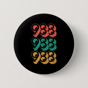 Selbstmordbewusstsein - Shirt 988 - Suizidpräventi Button