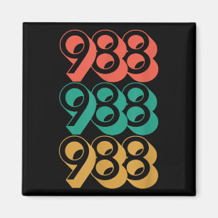 Selbstmordbewusstsein - Shirt 988 - Suizidpräventi Magnet