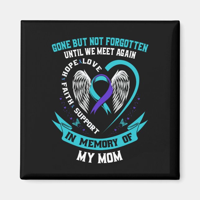 Selbstmordbewusstsein Shirt Mama verschwunden, abe Magnet (Vorne)