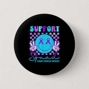 Selbstmordbewusstsein Teal- und violettes Band Sup Button