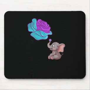 Selbstmordbewusstseins-Blumen-Elefant-Band-Grafik Mousepad