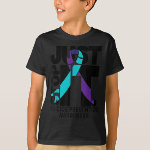 Selbstmordgefälligkeit Prävention schwarzer Text T-Shirt