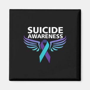 Selbstmordgefälligkeit Shirt Wings and Ribbon Suic Magnet