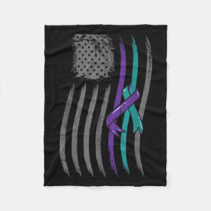 Selbstmordprävention Amerikanische Flagge Lila Bew Fleecedecke