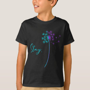 Selbstmordprävention Löwenzahn Türkis Und Lila Ble T-Shirt