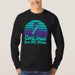 Selbstmordprävention Retro-Sonnenuntergang Setze d T-Shirt