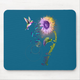 Selbstmordprävention Sonnenblume Kolibri Mousepad