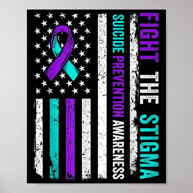 Selbstmordprävention Unterstützen Stigma bekämpfen Poster (Vorne)