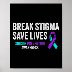 Selbstmordprävention Unterstützung Stigma überwind Poster