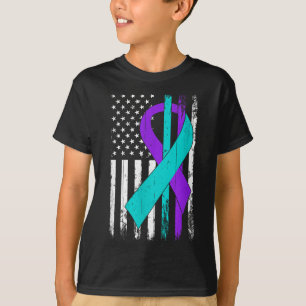 Selbstmordpräventions-Bewusstsein Amerikanische Fl T-Shirt