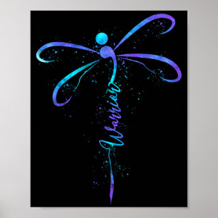 Selbstmordpräventions-Bewusstseins-Krieger-Libelle Poster