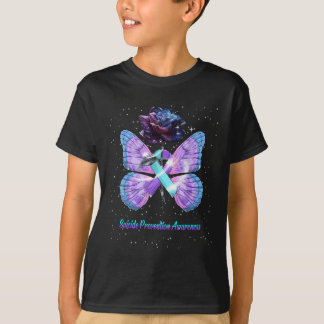 Selbstmordpräventions-Bewusstseins-Schleife Rose S T-Shirt