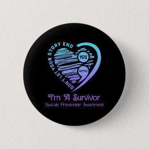 Selbstmordpräventions-Bewusstseinsmonat Türkis Lil Button