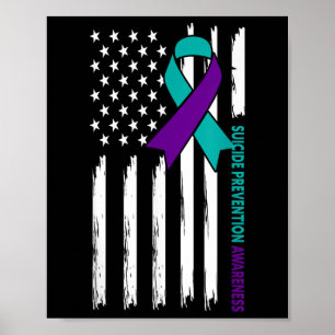 Selbstmordpräventions-Bewusstseinsmonat USA Amerik Poster