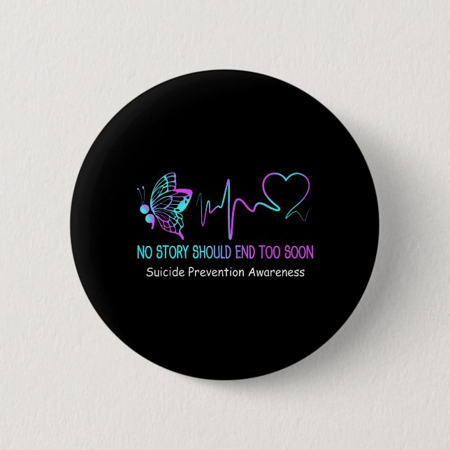 Selbstmordpräventions-Bewusstseinsmonats-Geschenk  Button (Vorderseite)