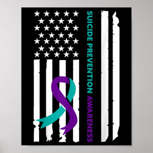 Selbstmordpräventions-Bewusstseinsmonats-Schleife  Poster