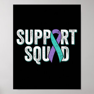 Selbstmordpräventions-Unterstützungsteam - Türkis Poster