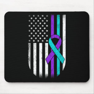 Selbstmordpräventionsbewusstsein Amerikanische Fla Mousepad