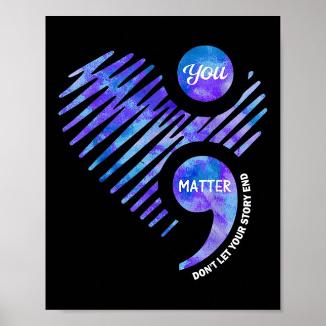 Selbstmordpräventionsbewusstsein Lass deine Geschi Poster (Vorne)
