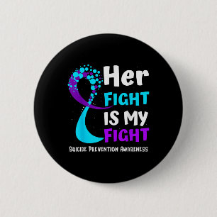 Selbstmordpräventionsbewusstsein Lila Band Familie Button