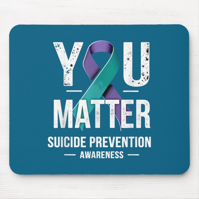 Selbstmordpräventionsbewusstsein Sie  Mousepad (Vorne)