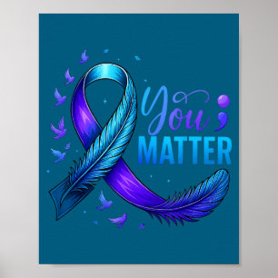 Selbstmordpräventionsbewusstsein Sie Teal & Li Poster