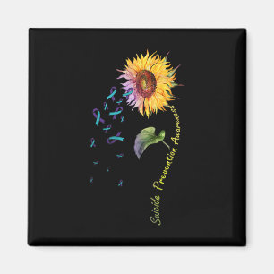 Selbstmordpräventionsbewusstsein Sonnenblume Magnet