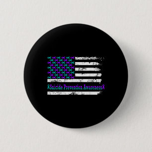 Selbstmordpräventionsbewusstsein USA-Flagge Amerik Button