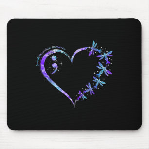Selbstmordpräventionsbewusstseinswoche Herz Semiko Mousepad