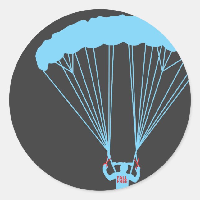Selbstmordskydive Runder Aufkleber (Vorderseite)