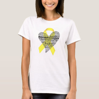 Selbstmordverhinderungs-Herz schlichtes weißes T-Shirt