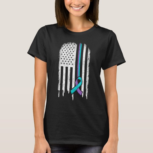 Selbstmordverhütung Bewusstsein der amerikanischen T-Shirt (Vorderseite)