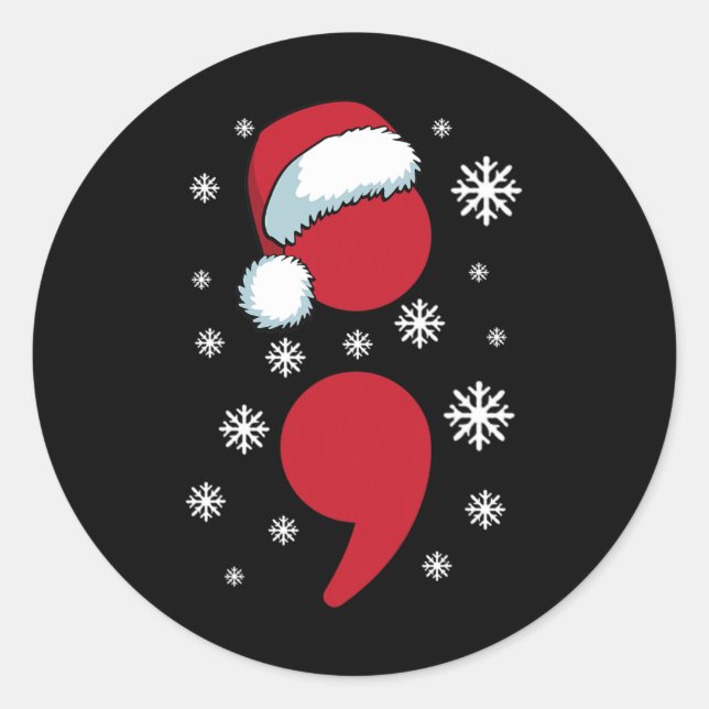 Selbstmordverhütung Bewusstsein Weihnachtsmann-Wei Runder Aufkleber (Vorderseite)