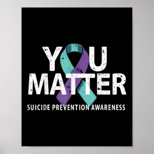Selbstmordverhütungsshirt Selbstmordbewusstsein T- Poster