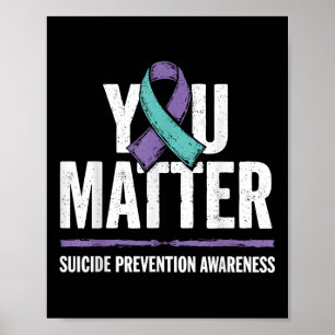 Selbstmordverhütungsshirt Selbstmordbewusstsein T- Poster