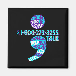 Selbstmordverhütungsshirt Semikolon Psychische Ges Magnet