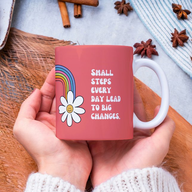Selbstmotivierungsquotes Rainbow-Tasse Kaffeetasse (Self Motivation Quotes Rainbow Mug)