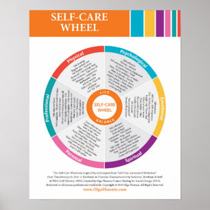 Selbstpflege Radposter in Farbe! Poster