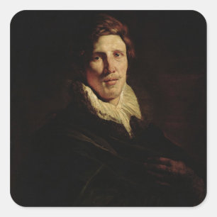 Selbstportrait 3 quadratischer aufkleber